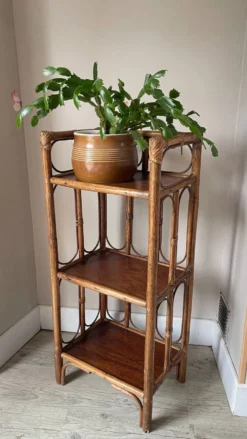 ETAGERE Bibliothèque ROTIN Vintage