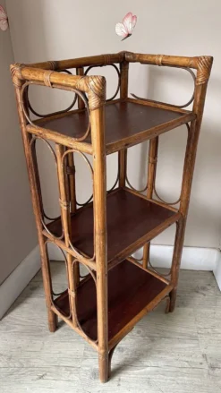 ETAGERE Bibliothèque ROTIN Vintage