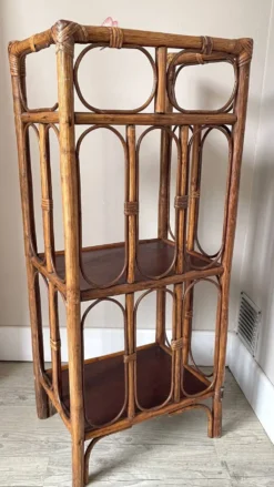 ETAGERE Bibliothèque ROTIN Vintage
