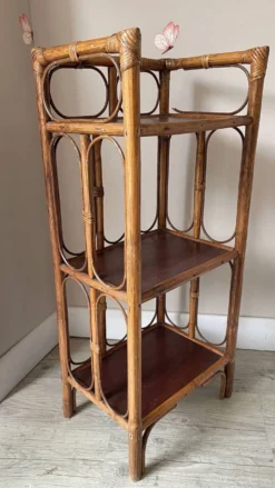 ETAGERE Bibliothèque ROTIN Vintage