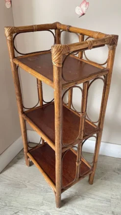 ETAGERE Bibliothèque ROTIN Vintage