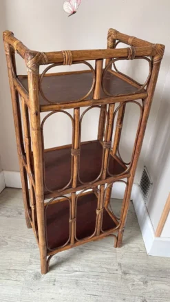 ETAGERE Bibliothèque ROTIN Vintage