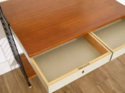 Etagere/bureau autopotante en teck, string design 1960