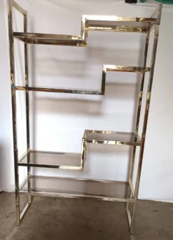 Etagere des années 70 attribuée a Willy Rizzo