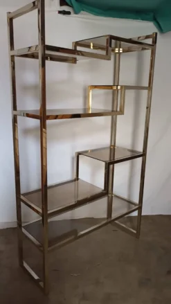 Etagere des années 70 attribuée a Willy Rizzo