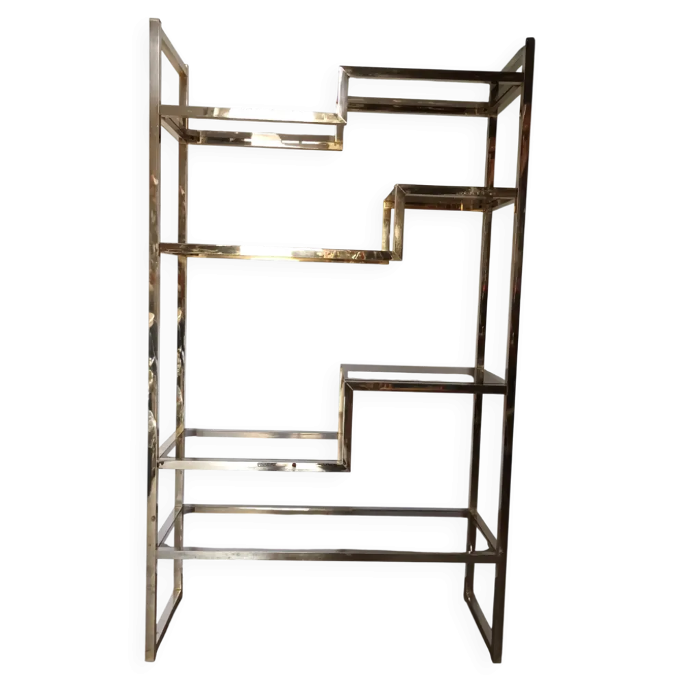 Etagere des années 70 attribuée a Willy Rizzo