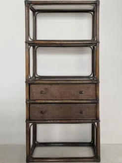 Etagere et commode en rotin