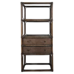 Etagere et commode en rotin