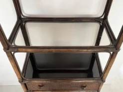 Etagere et commode en rotin
