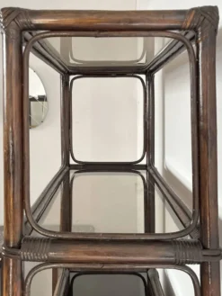 Etagere et commode en rotin