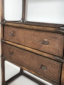 Etagere et commode en rotin