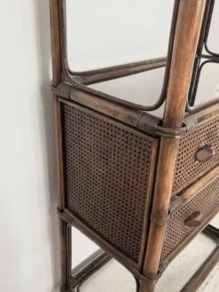 Etagere et commode en rotin