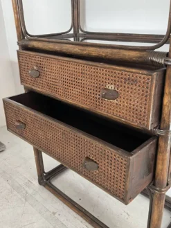 Etagere et commode en rotin