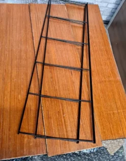 Etagere scandinave 1960 tomado, acier et 3 plateaux 47x49x16