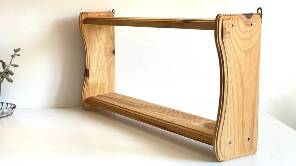 Etagere vintage bois brut