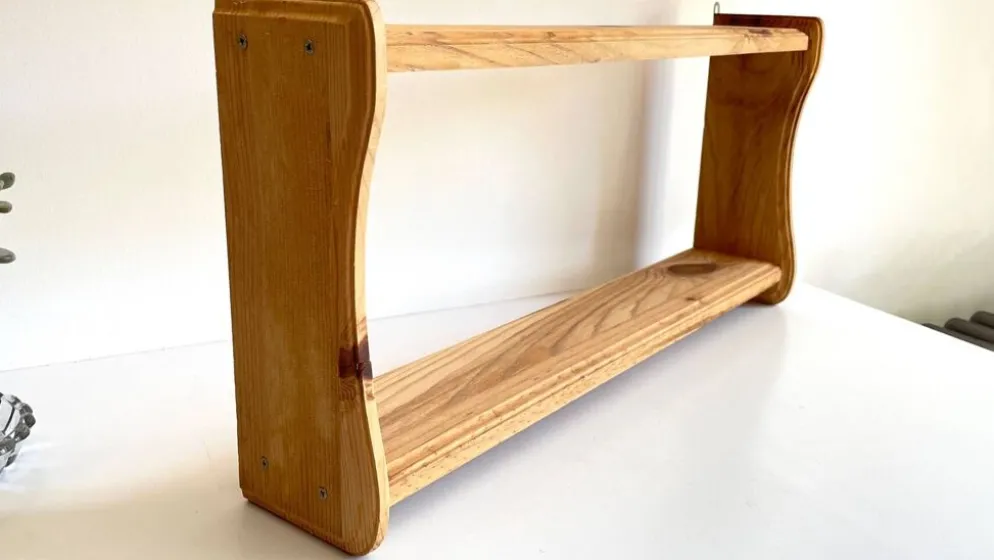 Etagere vintage bois brut