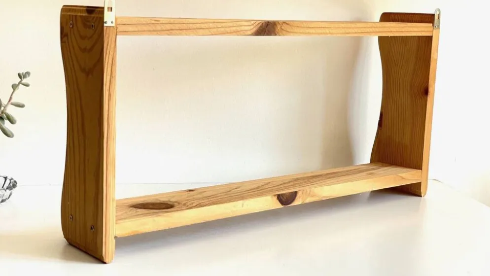 Etagere vintage bois brut