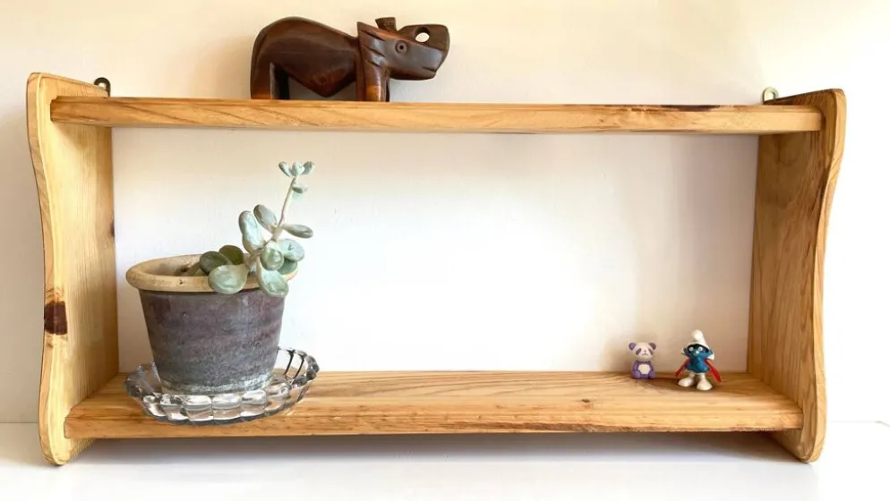 Etagere vintage bois brut
