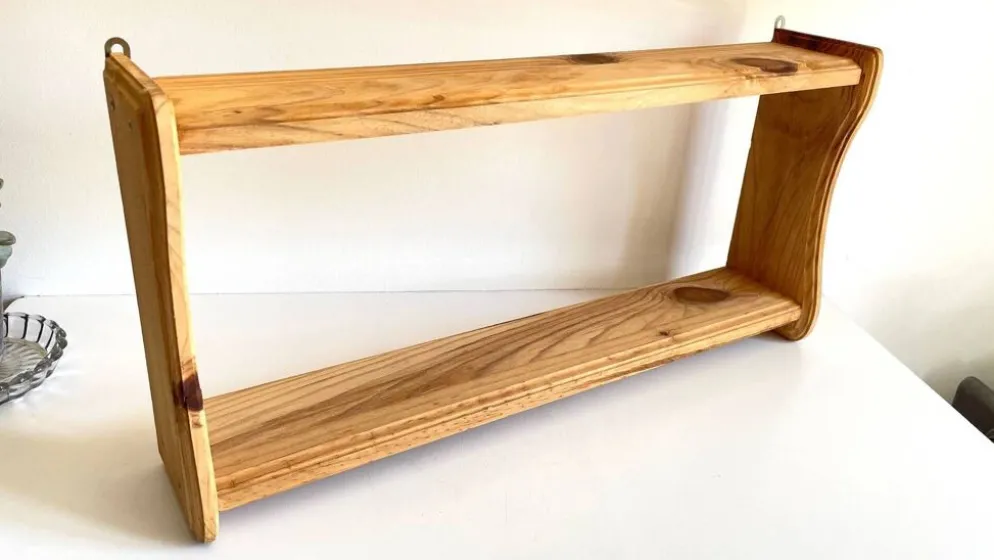 Etagere vintage bois brut