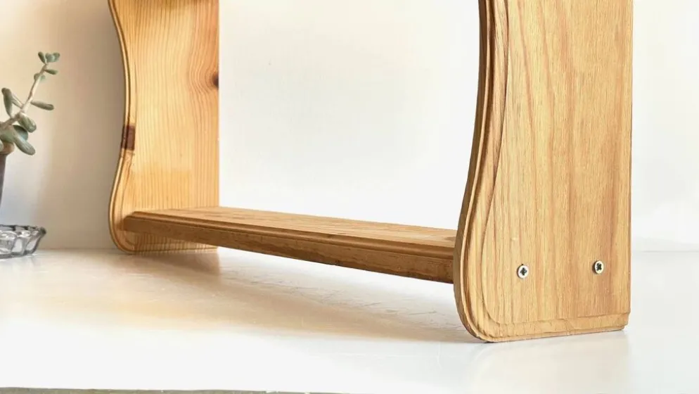 Etagere vintage bois brut