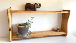 Etagere vintage bois brut
