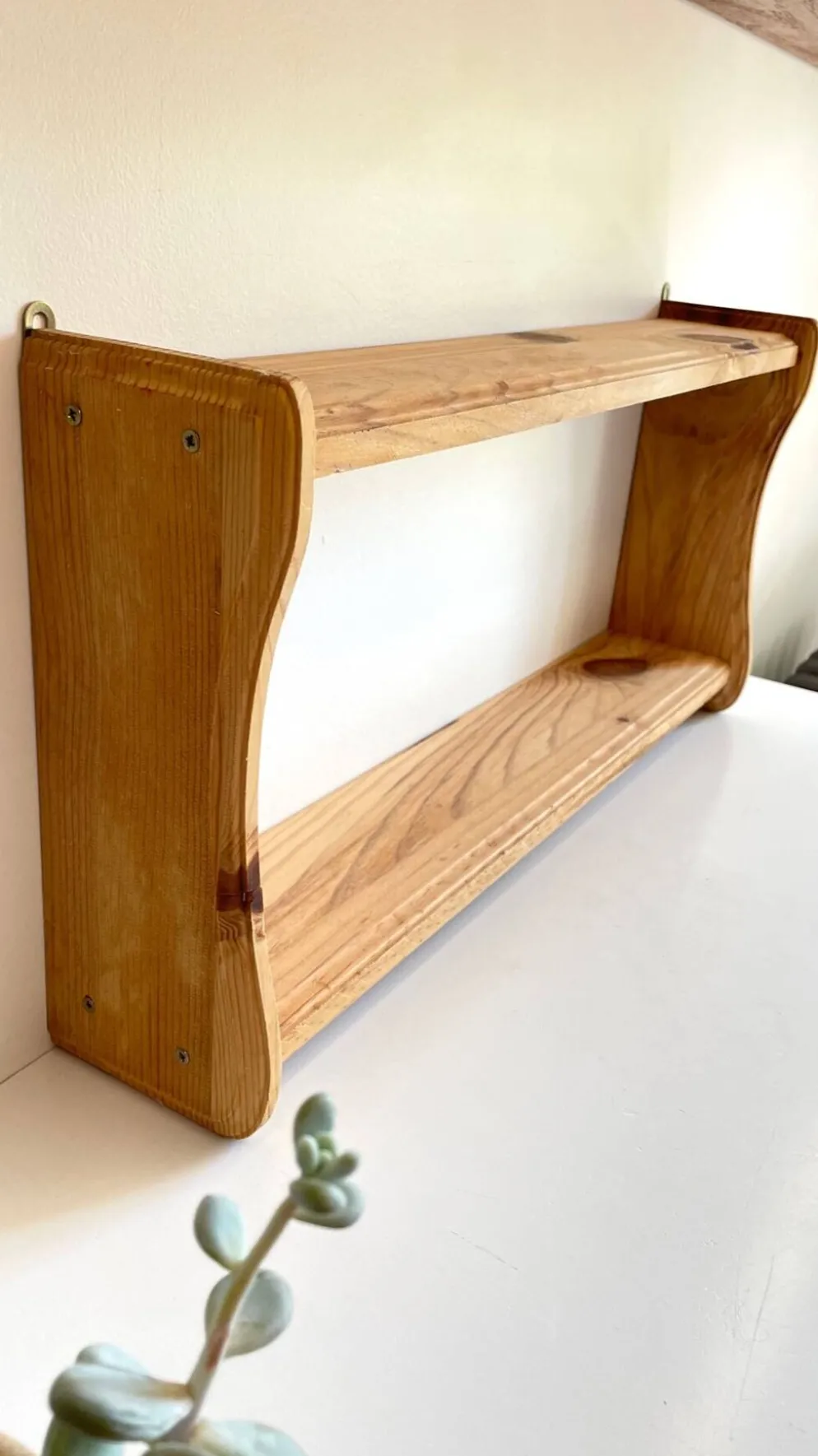 Etagere vintage bois brut