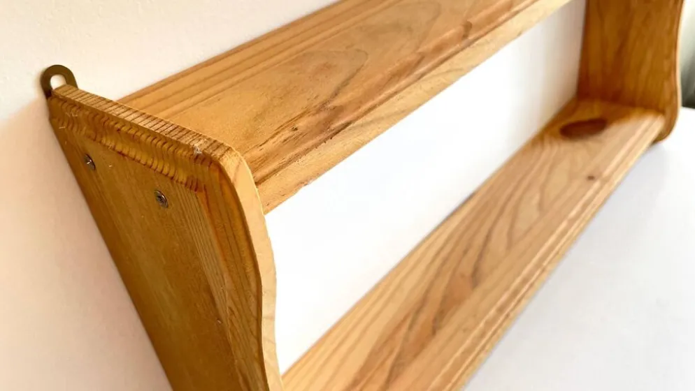 Etagere vintage bois brut