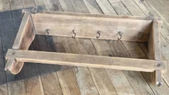 ETAGERE Vintage 5 Crochets BOIS Brut