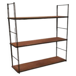 etagere 1960 vintage , string, bois et metal 60x58x17
