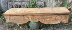 Etagère ancienne bois scultpé - chêne brut - L 102 x P 28