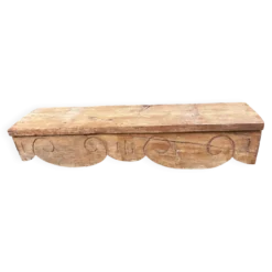 Etagère ancienne bois scultpé - chêne brut - L 102 x P 28