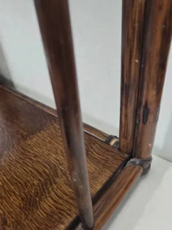 Etagère bambou verre fumé 1970