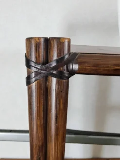 Etagère bambou verre fumé 1970