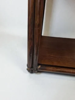 Etagère bambou verre fumé 1970