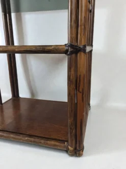 Etagère bambou verre fumé 1970