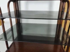 Etagère bambou verre fumé 1970
