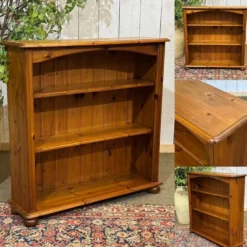 Etagère bibliothèque en sapin des années 1980