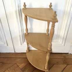 Etagère d'angle en bois brut
