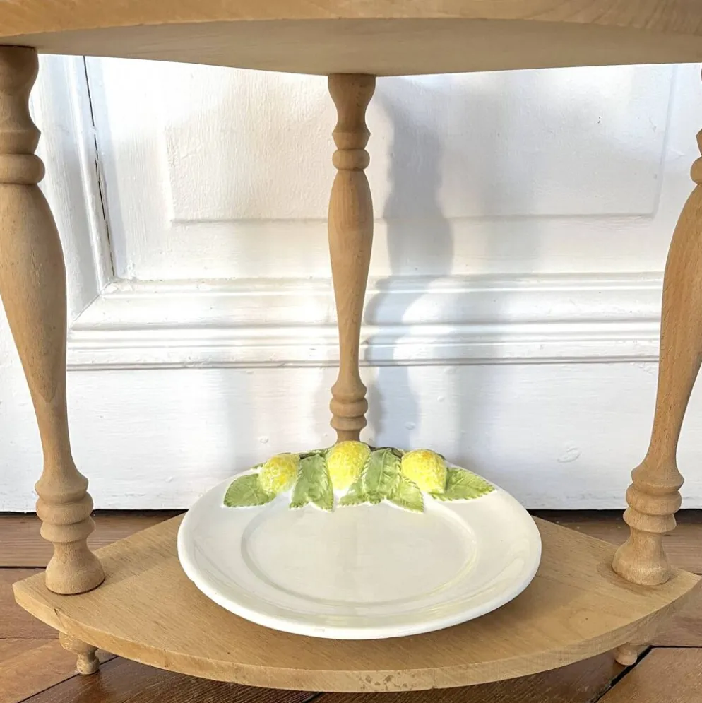 Etagère d'angle en bois brut