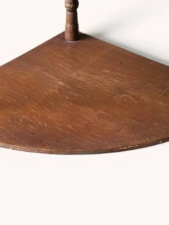 Etagère d'angle teinte acajou