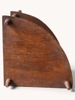 Etagère d'angle teinte acajou