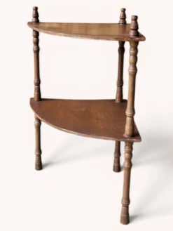 Etagère d'angle teinte acajou