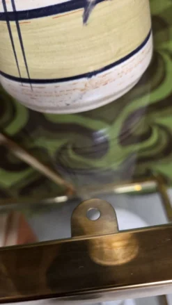 Etagère design en laiton année 80