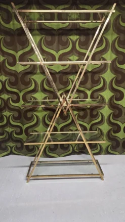 Etagère design en laiton année 80