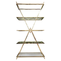 Etagère design en laiton année 80