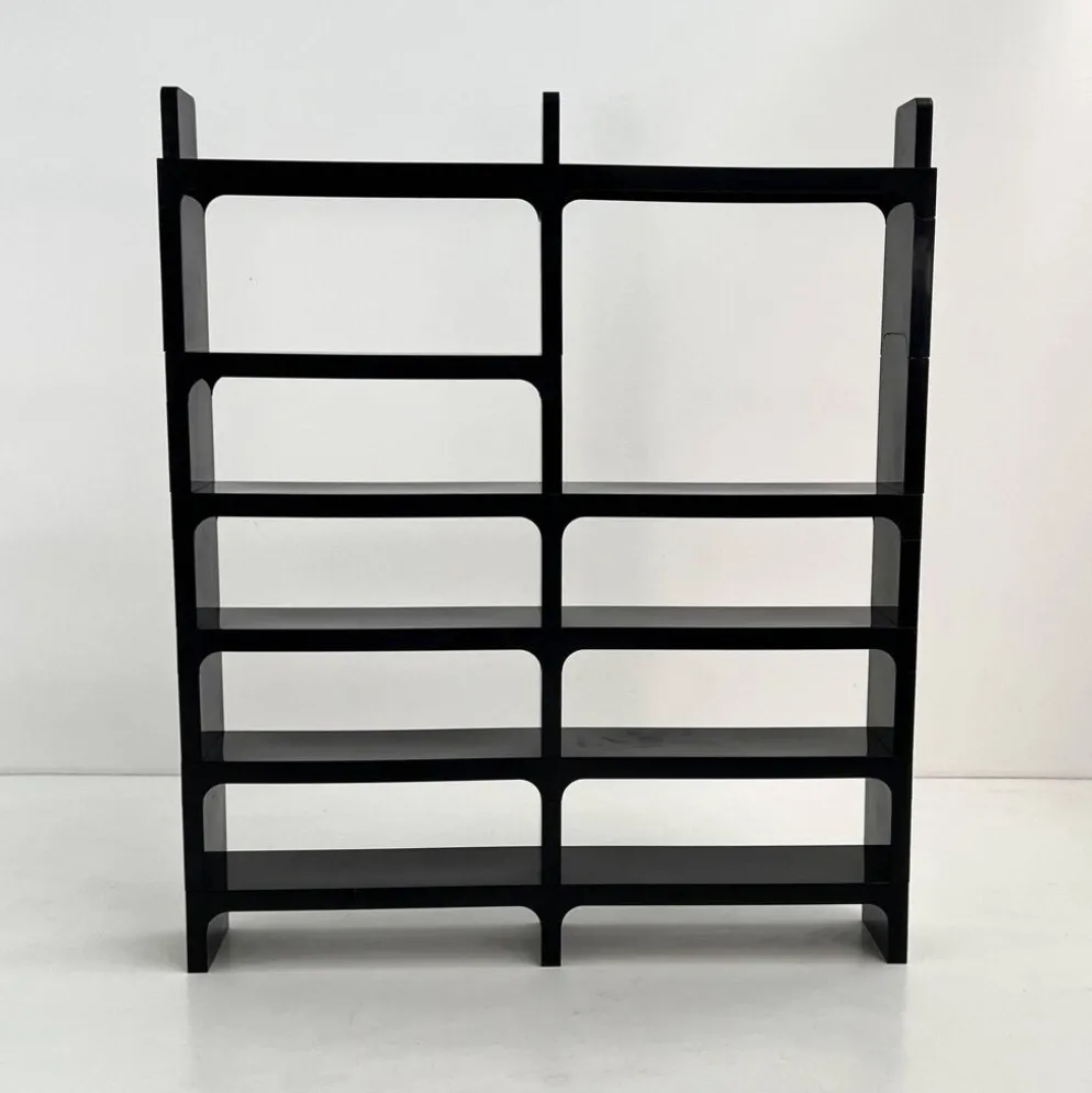 Etagère modulable noire par Olaf Von Bohr pour Kartell, 1970