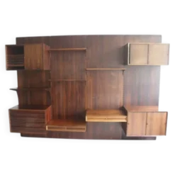 Etagère modulaire murale en palissandre, Poul Cadovius, Années 60