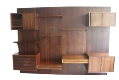 Etagère modulaire murale en palissandre, Poul Cadovius, Années 60