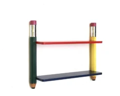 Etagère murale de Pierre Sala, années 80 Memphis Design couleurs primaires