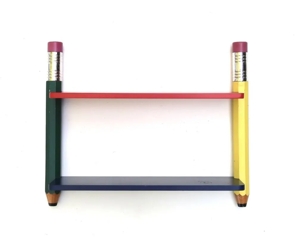 Etagère murale de Pierre Sala, années 80 Memphis Design couleurs primaires